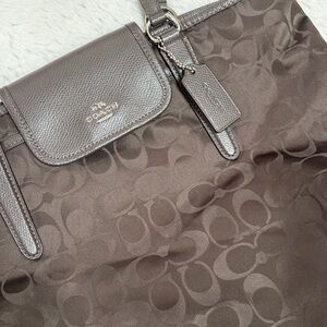 Coach Gray Signature Tote